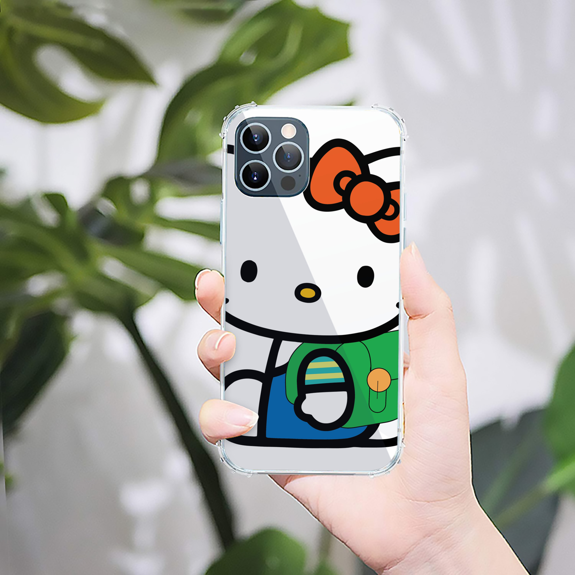 （画像用） Hello Kitty ハローキティ 【iPhone 12シリーズ対応】透明スマホケース（クリアソフトケース）